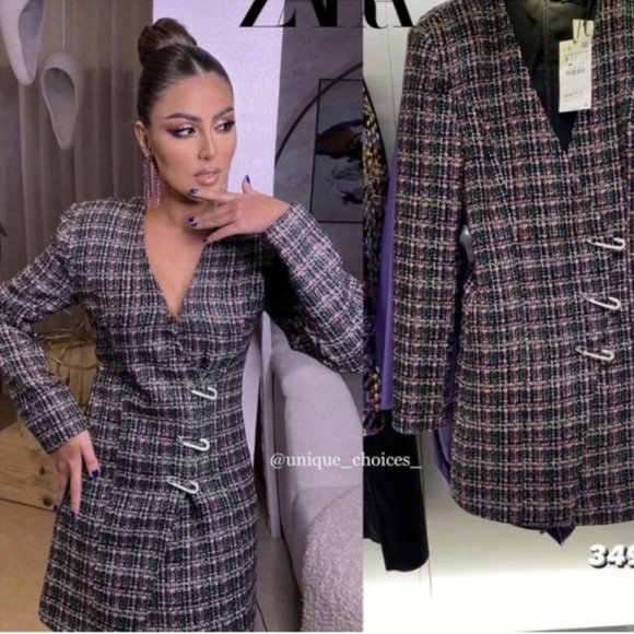 Zara structured blazer dress  NEVER WORN - Picture 2 of 7